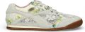 Laura vita Tivanao-05 dames sneakers van beige leer met bloemenprint - Beige