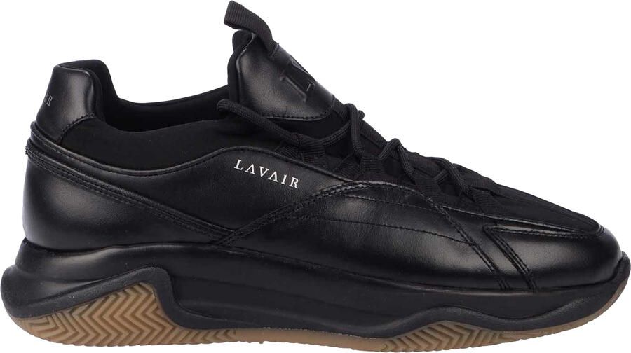 Lavair Heren Creator Premium Leren Trainers (Zwart)
