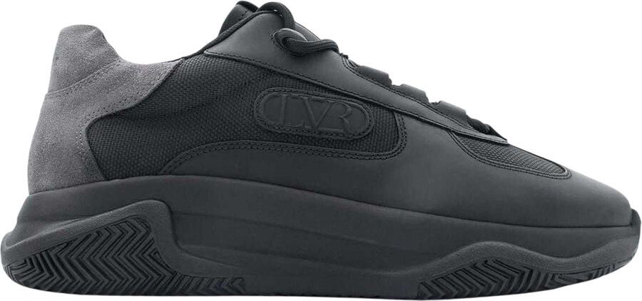 Lavair Heren Pacific 2.0 Leren Chunky Vlakke Sneakers (Zwart)