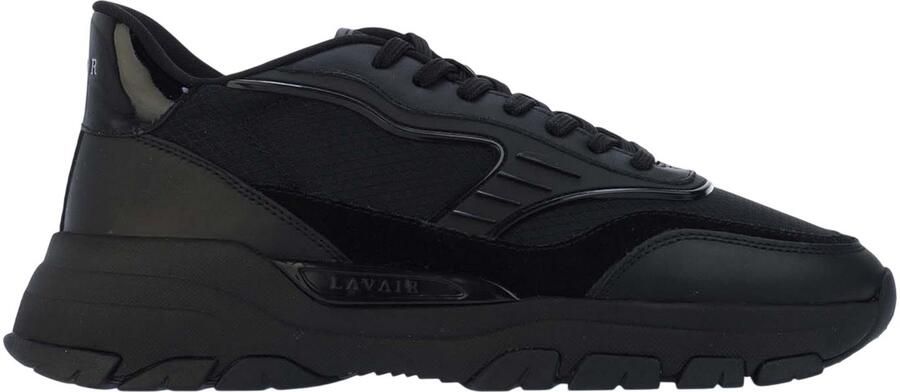 Lavair Heren Pacific 2.0 Leren Trainers (Zwart)