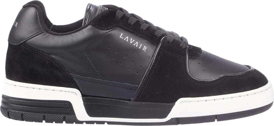 Lavair Heren-sneakers van Vadum-nappaleer (Wit Zwart)