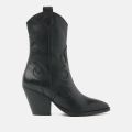 Lazamani ladiesbootiescowboy black - Zwart