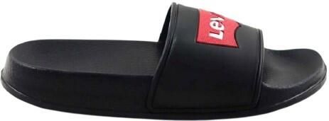 Levi's Levis Slippers met vleermuisvleugel-logo voor jongens (Zwart)