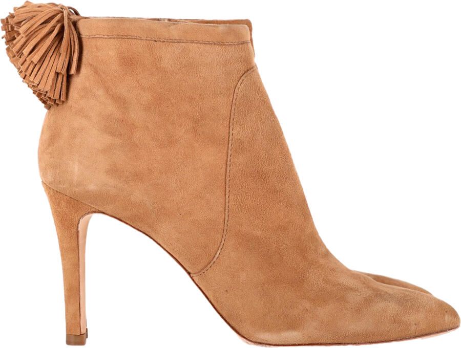 Loeffler Randall Pre-owned Loeffler Randall Enkelboots met Franje-afwerking in Bruin Suède