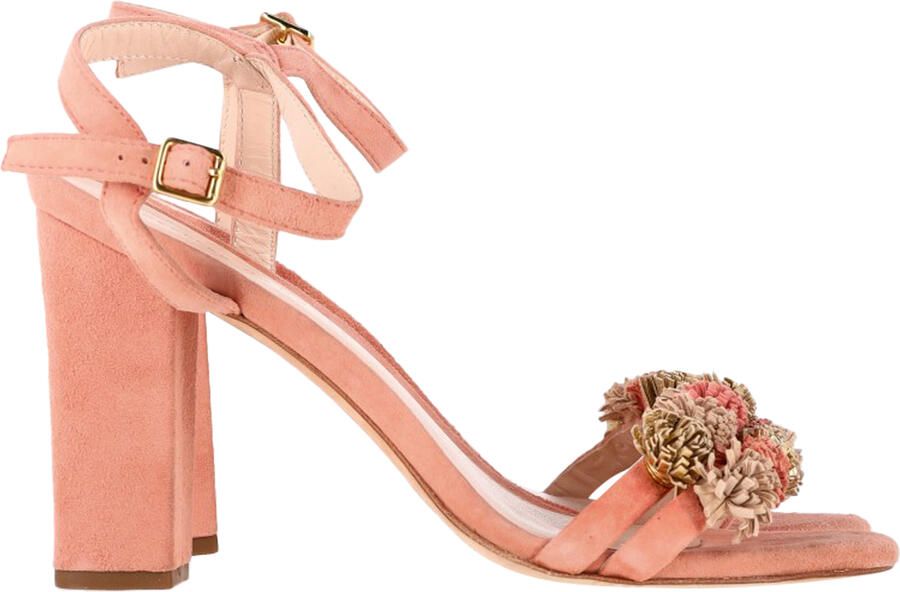 Loeffler Randall Pre-owned Loeffler Randall Sandalenhakken met Kwastjes in Perzikkleur Suède