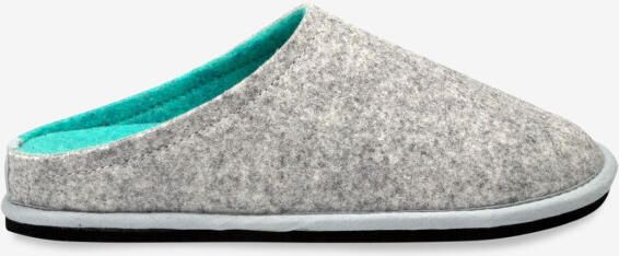Loewenweiss Lowenweiss easy bicolore handgemaakte pantoffels gekookte wol blauw