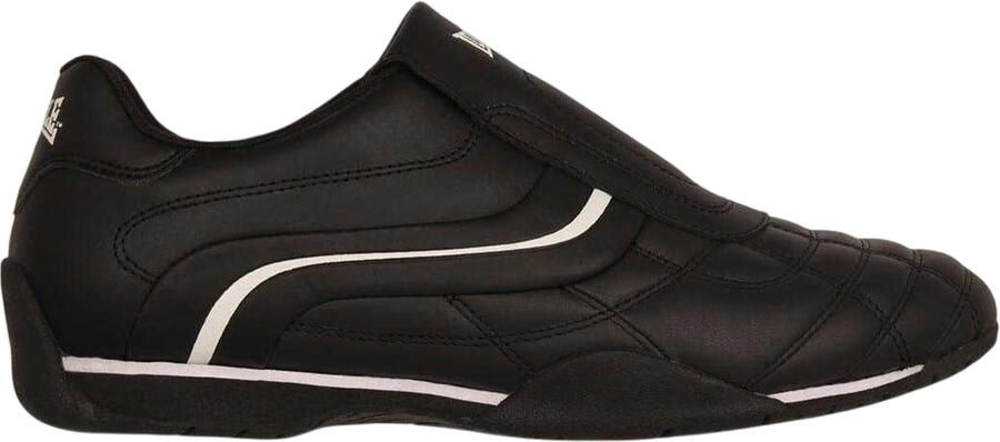 Lonsdale Camden leren instapschoenen voor heren (Zwart Wit)