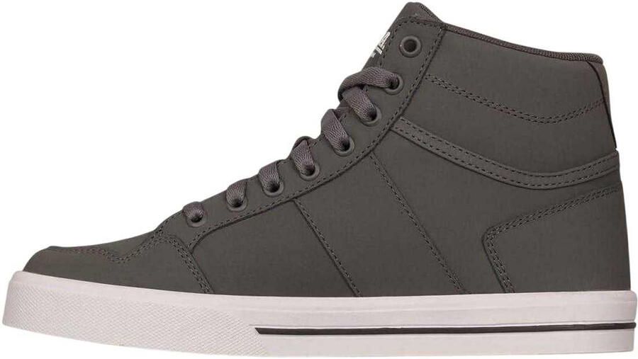 Lonsdale Canons leren platte sneakers voor kinderen (Grijs Wit)