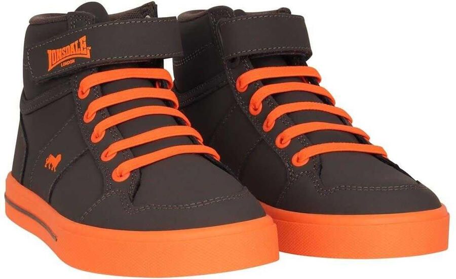 Lonsdale Canons-sportschoenen voor kinderen (Grijs Oranje)