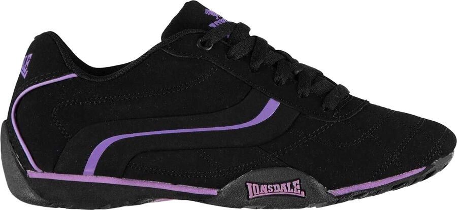 Lonsdale Dames Camden Leren Sneakers (Zwart)
