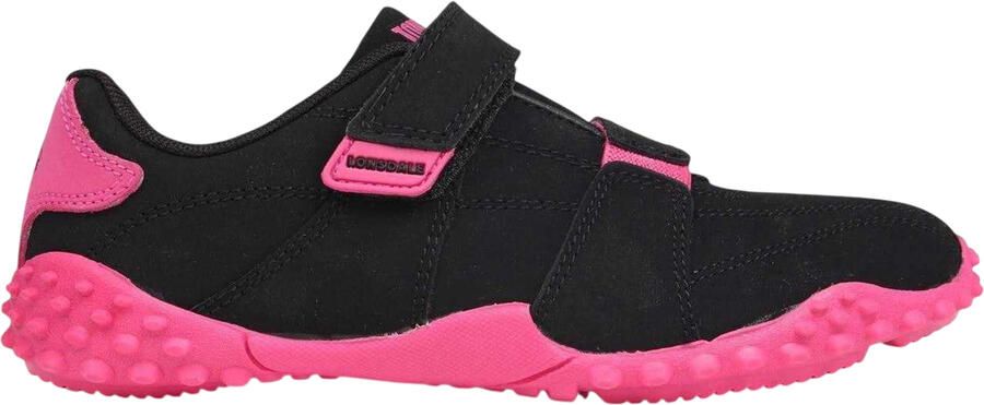 Lonsdale Kinderen Fulham Leren Sneakers (Zwart Cerise)