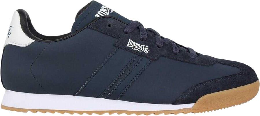 Lonsdale Lambo-sportschoenen voor heren met zijstreep (Marine)