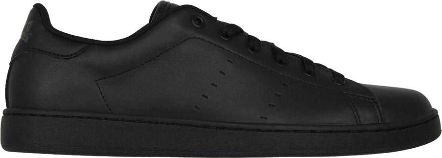 Lonsdale Leren platte herentrainers (Zwart)