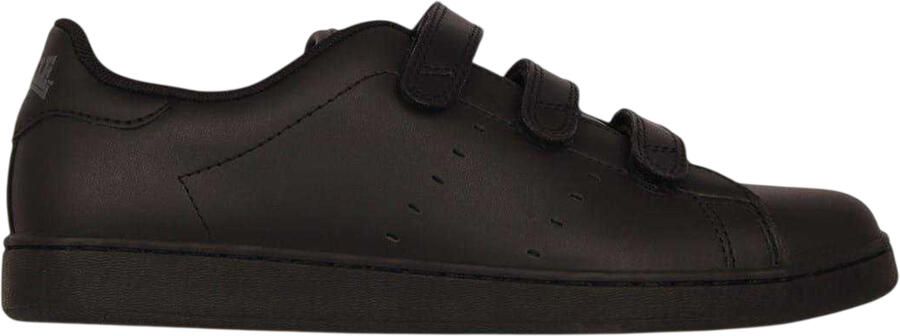 Lonsdale Leyton Leren Trainers voor Kinderen Kinderen (Zwart)