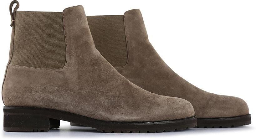 Loro Piana Pre-owned Loro Piana Taupe Suède Chelsea Enkellaarsjes