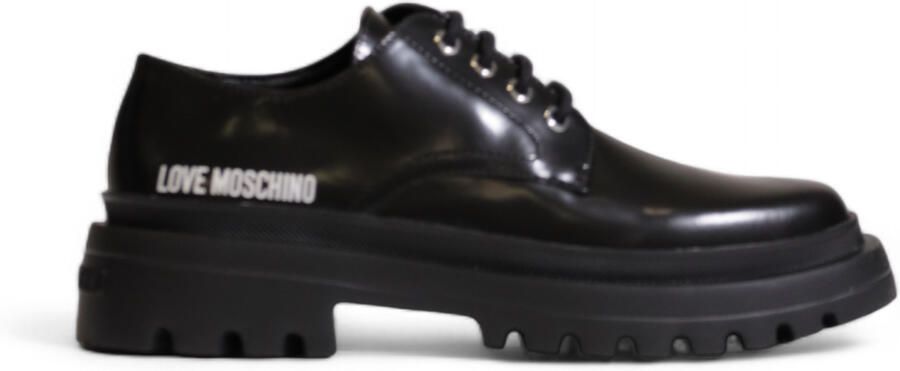 Love Moschino Veterschoenen Oxford Zwart Leren Lak