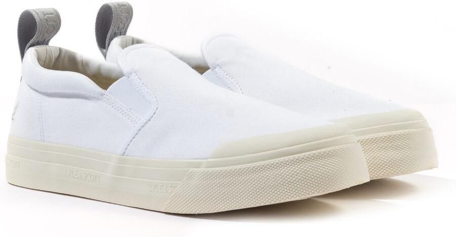 Lyle & Scott Duncan witte canvas schoenen