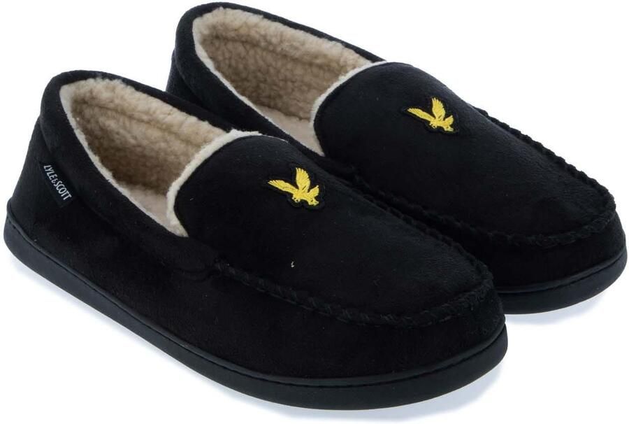 Lyle & Scott Heren Aspen Moccasin Slippers (Zwart)