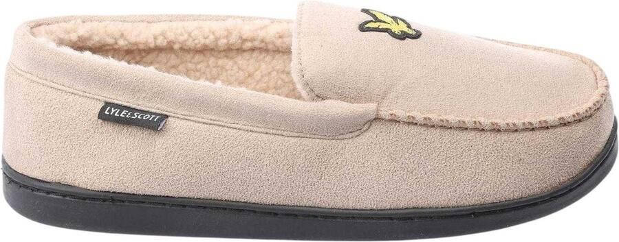 Lyle & Scott Heren-mocassinslippers van imitatiesuède van Aspen (Grijs)