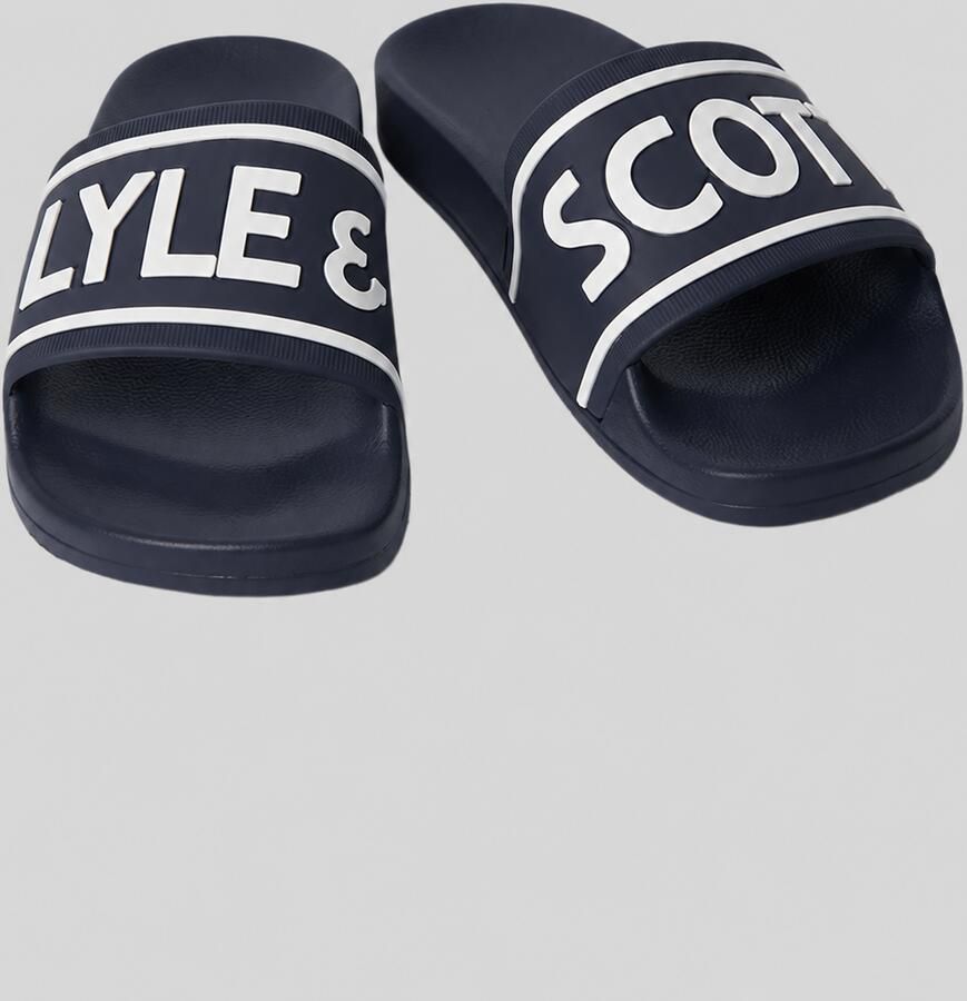 Lyle & Scott Logo Band Slippers