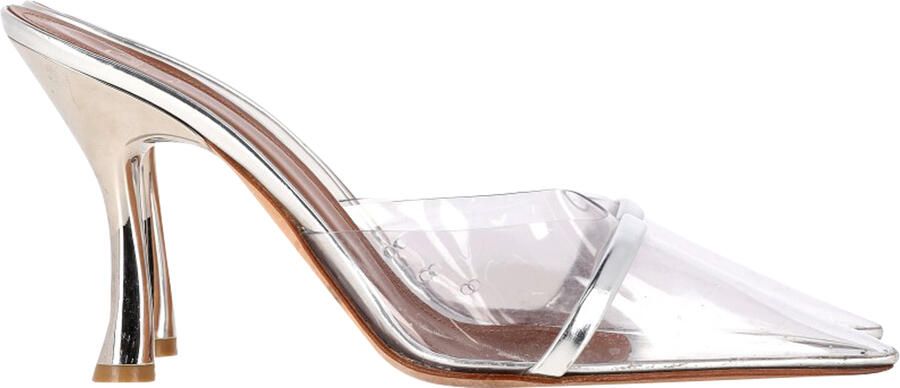Malone Souliers Pre-owned Malone Souliers Joella muiltjes in zilverkleurig lakleer en PVC