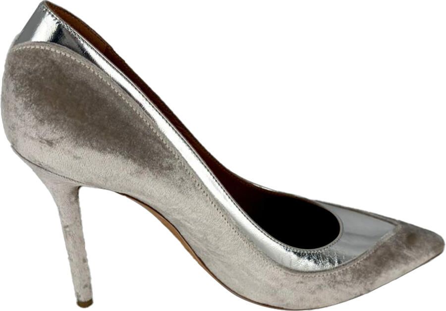 Malone Souliers Pre-owned Malone Souliers Puntige Hakken in Zilveren Velours