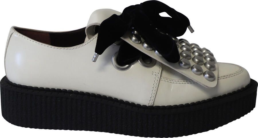 Marc Jacobs Pre-owned Marc By Marc Jacobs Studded Creeper Schoenen in Ivoor Leer