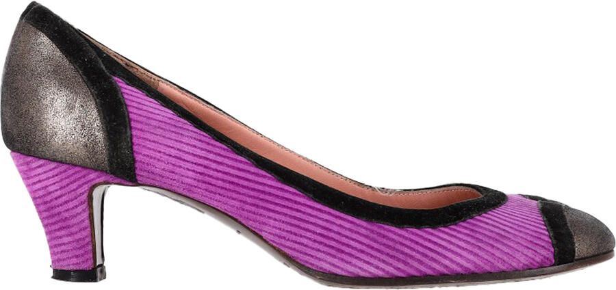 Marc Jacobs Pre-owned Marc Jacobs Ronde-Neus Pumps in Paarse Katoenvelours