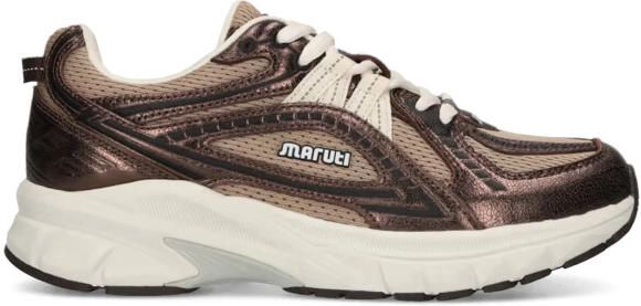 Maruti Nola leather brown metallic lage sneakers dames