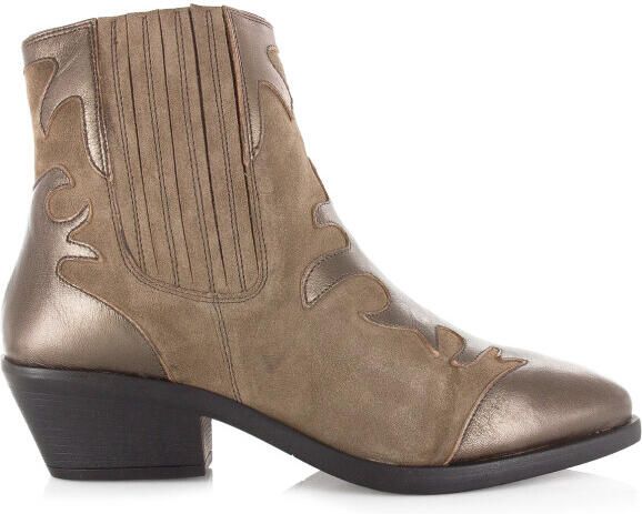 Maruti Tessy leather taupe metalic bronze western dames