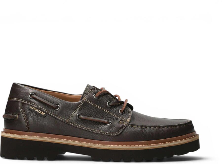 Mephisto Donkerbruine Leren Bootschoenen voor Adrien Montana 8591
