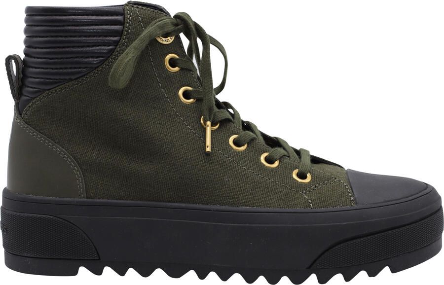 Michael Kors Pre-owned Michael Kors Keegan Hoge Sneakers in Groene Canvas