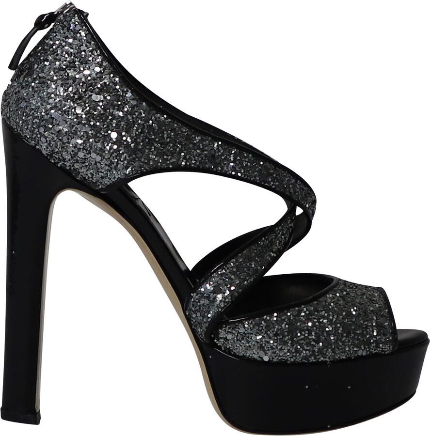 Miu Pre-owned Miu Platform Hakken in Zilveren Glitter