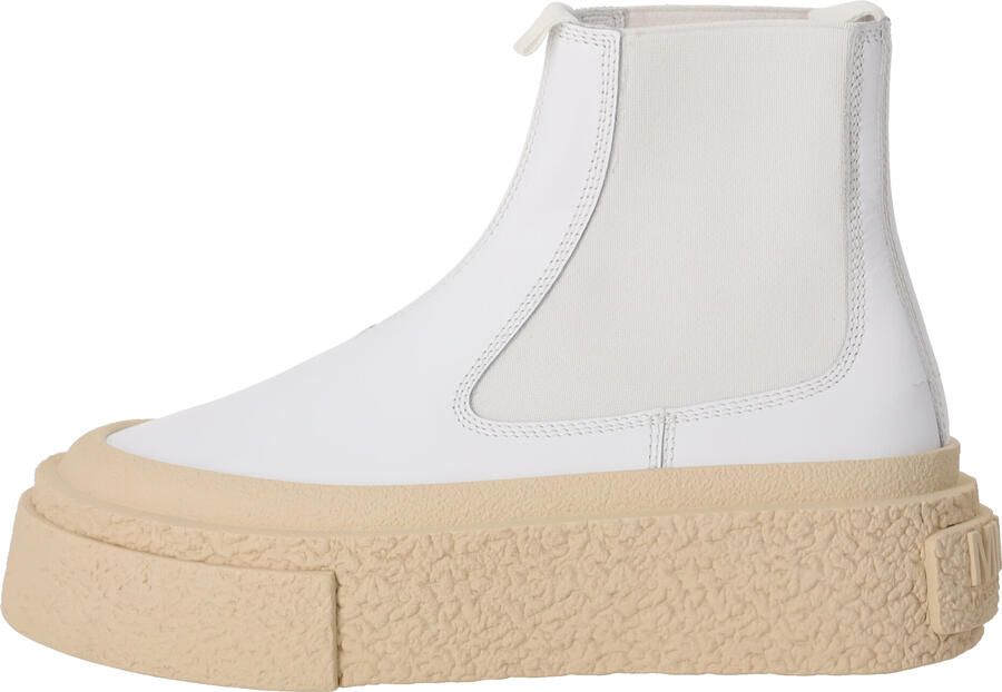Mm6 Maison Margiela Platform Chelsea Boots in Witte Leer