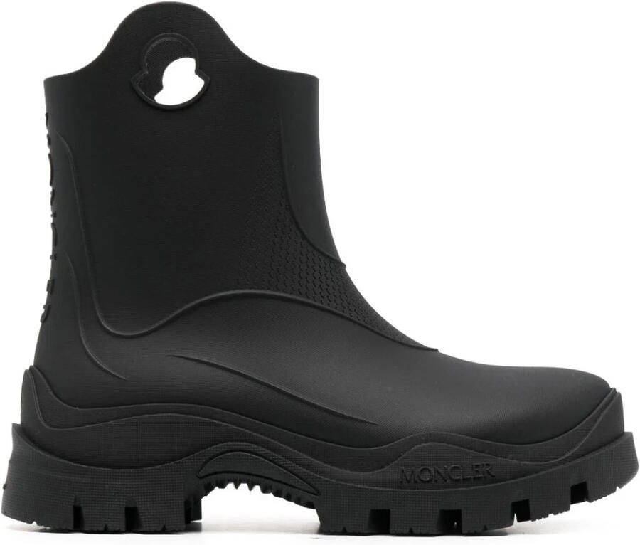 Moncler Regenlaarzen met ronde neus en logo in mistige stijl