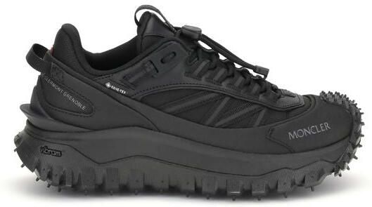 Moncler Zwarte Kalfslederen Bos Taurus Atletische Sneakers