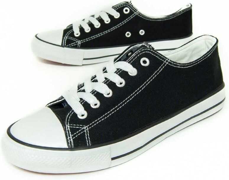 Montevita casual sneaker voor heren zwart met witte zool