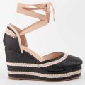 Montevita Espadrilles Met Een Sleehak Balenci11 Zwart - Zwart