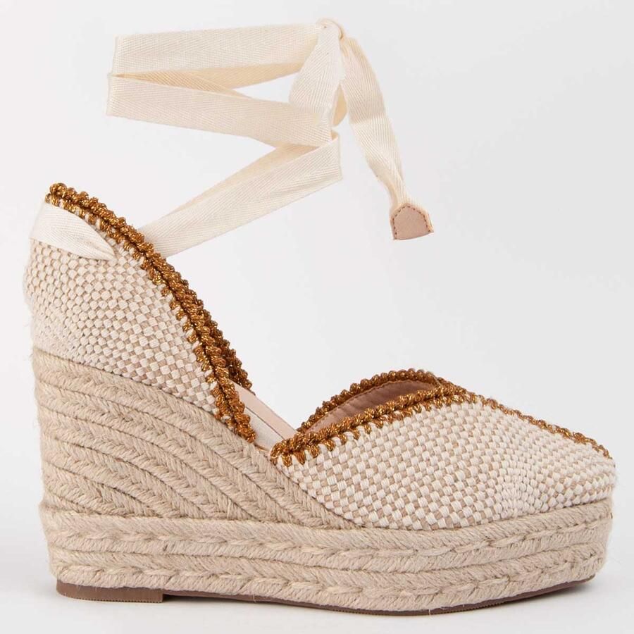 Montevita Espadrilles Met Een Sleehak Balenci12 Beige