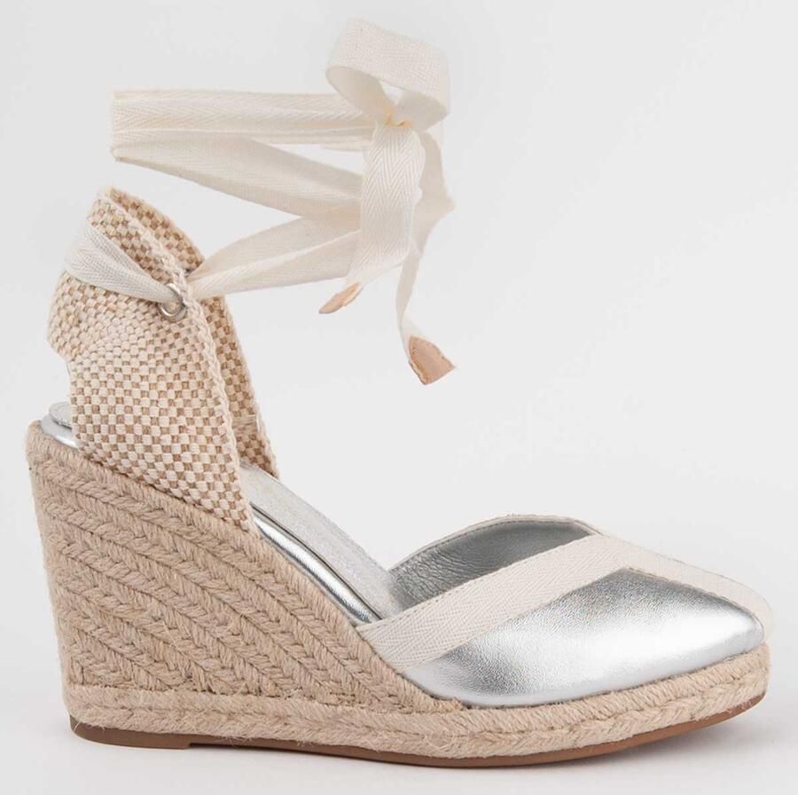 Montevita Espadrilles Met Een Sleehak Balenci2 Zilver