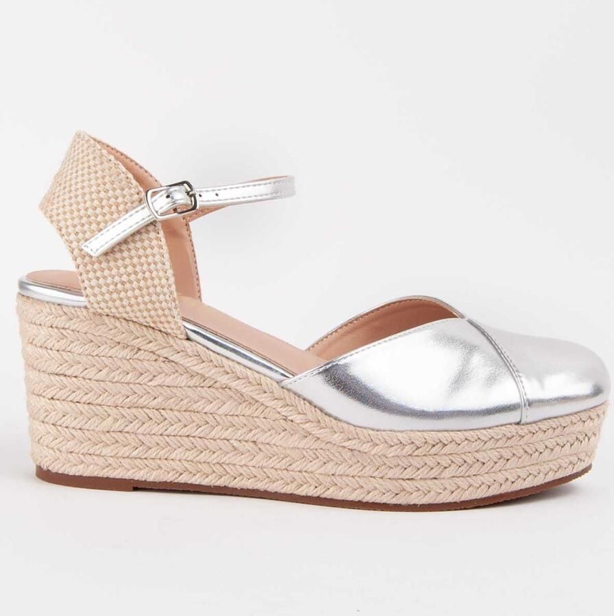 Montevita Espadrilles Met Een Sleehak Balenci3 Zilver