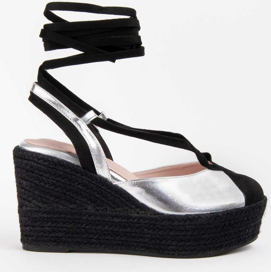 Montevita Espadrilles Met Een Sleehak Balenci6 Zilver