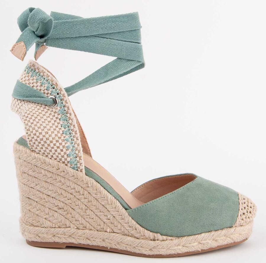 Montevita Espadrilles Met Een Sleehak Balenci8 Groen