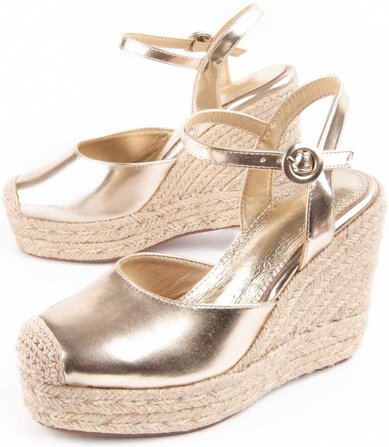 Montevita Espadrilles Met Sleehak Balenci Goud