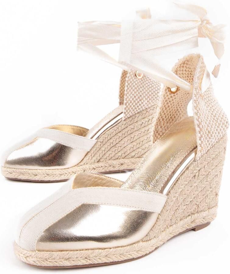 Montevita Espadrilles Met Sleehak Balenci2 Goud