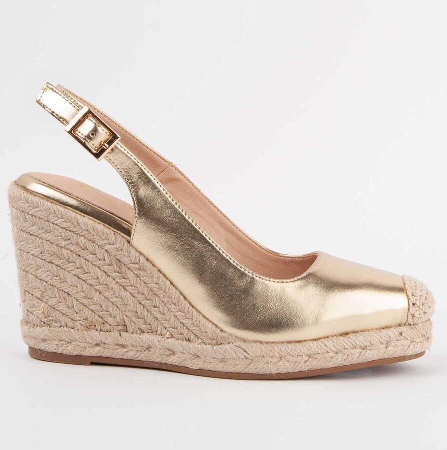 Montevita Espadrilles Met Sleehak Balenci5 Goud