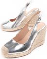 Montevita Espadrilles Met Sleehak Balenci5 Zilver - Zilver