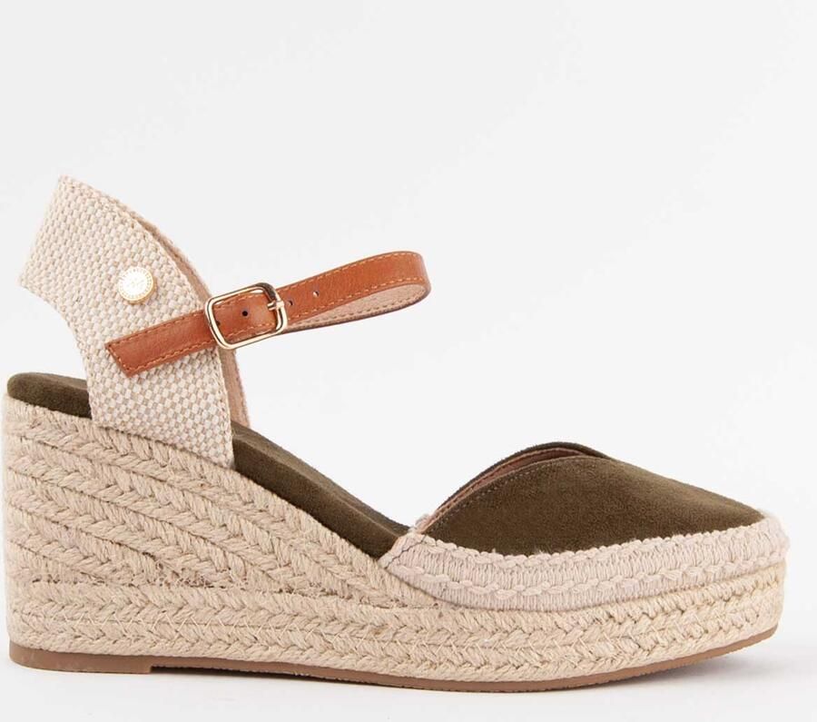 Montevita Espadrilles Met Sleehak Esparteo2 Groen