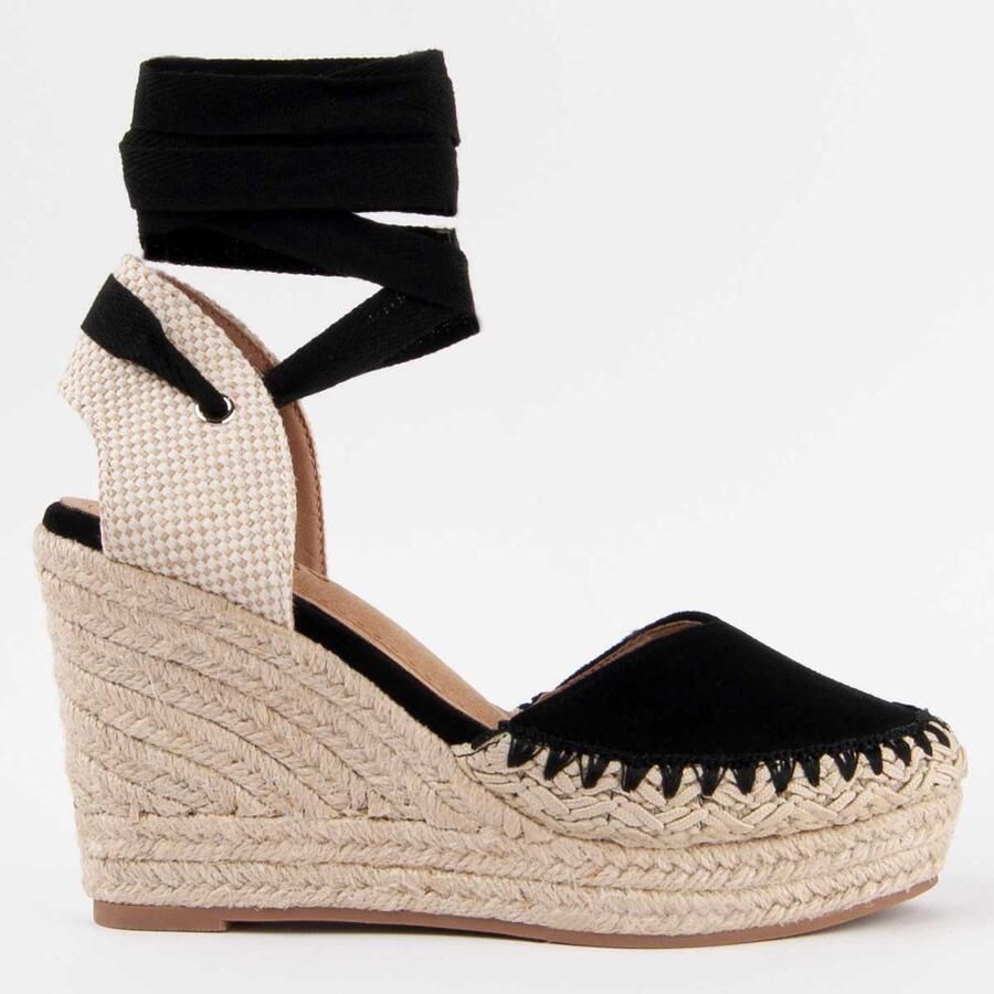 Montevita Espadrilles Met Sleehak Esparteo3 Zwart