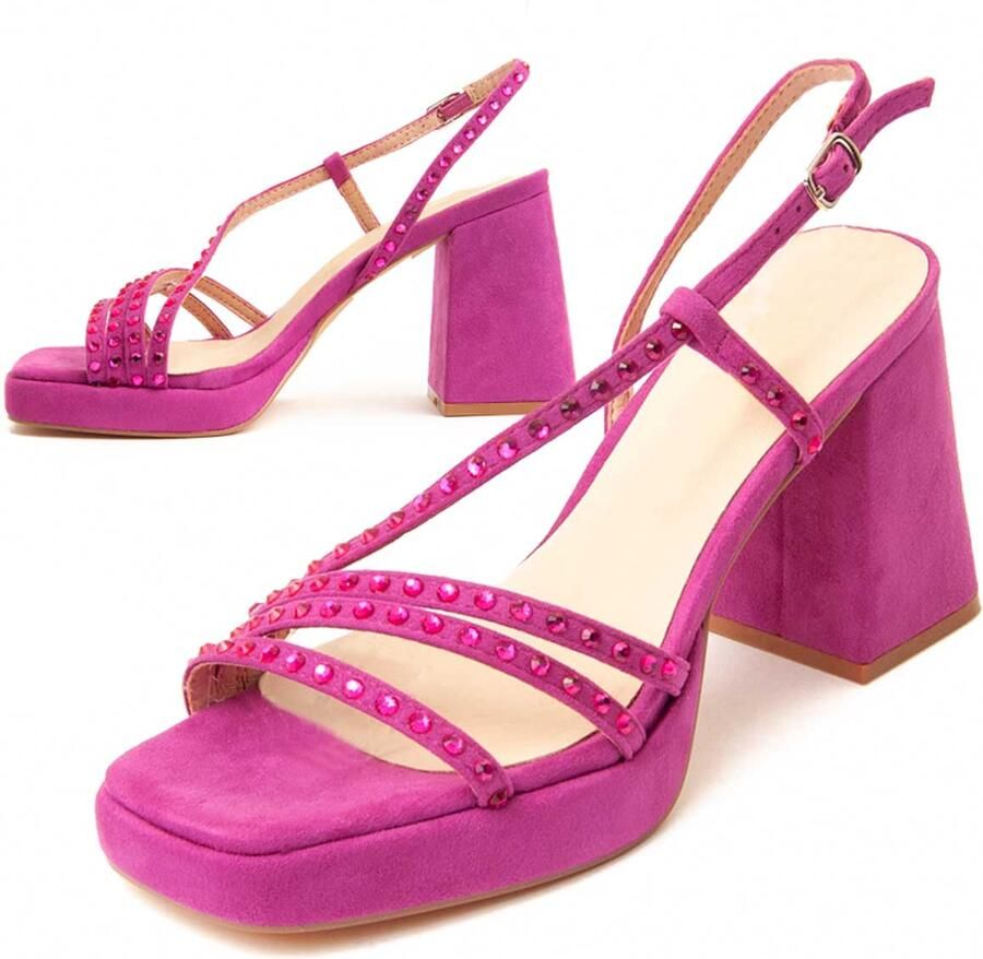 Montevita Heel Sandal Festsand2 In Fuchsia
